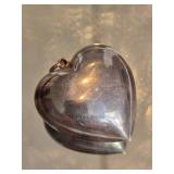 Sterling Silver Puff Heart Pendant 10 Grams