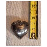 Sterling Silver Puff Heart Pendant 10 Grams
