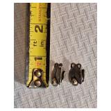 Sterling Silver Sculptural Leaf Motif Earrings with Bead Drop Accents 8 Grams