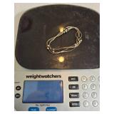 Sterling Silver Double Strand Station Necklace with Bead Accents 5 Grams