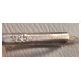 Sterling Silver Leverback Drop Earrings with Gray Pearls and Faceted Lavender Accent Beads 3 Grams