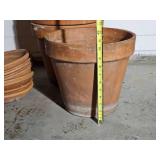 Five 10-Inch Terracotta Clay Pots
