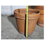 Six 10-Inch Terracotta Clay Pots