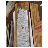 Pair of Utility Step Ladders Wood and Aluminum