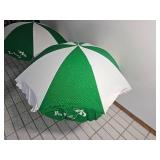 Pair of Patio Village Clamp-On Patio Umbrellas