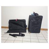 TUMI Black Ballistic Nylon Travel Luggage Set - Rolling Garment Bag & Carry Case