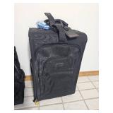 TUMI Black Ballistic Nylon Travel Luggage Set - Rolling Garment Bag & Carry Case
