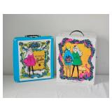 Vintage Barbie Doll Cases with Accessories, Pair