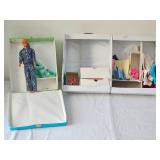 Vintage Barbie Doll Cases with Accessories, Pair