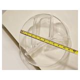 Vintage Clear Glass Divided Serving Bowl / Relish Tray