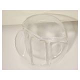 Vintage Clear Glass Divided Serving Bowl / Relish Tray