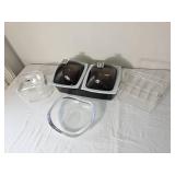 Assorted Acrylic & Smoked Lucite Serving and Organizer Pieces