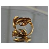 18K Gold Diamond Lily Ring ~ 6g