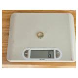 18K Gold Diamond and Emerald Checkerboard Ring by J. Cooper ~ 6g, size 6.5