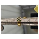 18K Gold Diamond and Emerald Checkerboard Ring by J. Cooper ~ 6g, size 6.5