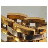 Yellow and White Gold Tank Ring Approx 8g