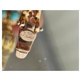 18K Yellow Gold Pendant Enhancer with Turquoise Halo ~ 7g