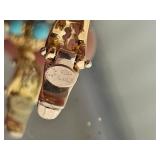 18K Yellow Gold Pendant Enhancer with Turquoise Halo ~ 7g