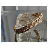 Gold Woven Wire Cuff Bracelet