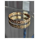 Gold Woven Wire Cuff Bracelet