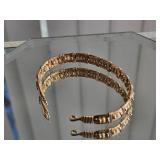 Gold Woven Wire Cuff Bracelet