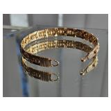 Gold Woven Wire Cuff Bracelet