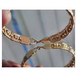 Gold Woven Wire Cuff Bracelet
