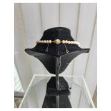 Vintage Strung Pearl Necklace with 14K Gold Clasp Approx. 18 Inch Length