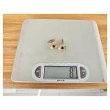 14K Yellow Gold Spinel Cuff Links and Tie Tack