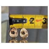 14K Yellow Gold Spinel Cuff Links and Tie Tack