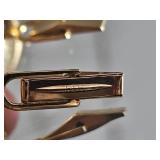 14K Yellow Gold Spinel Cuff Links and Tie Tack