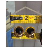 14K Yellow Gold Onyx Earrings ~ 16g