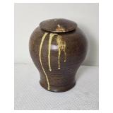 *SIGNED* Studio Style Lidded Stoneware Pottery Jar