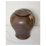 *SIGNED* Studio Style Lidded Stoneware Pottery Jar