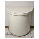 Modern Demi Lune Console Table in White Finish - Larger