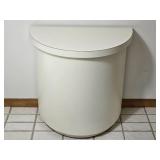 Modern Demi Lune Console Table in White Finish - Larger