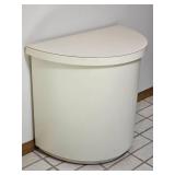 Modern Demi Lune Console Table in White Finish - Larger