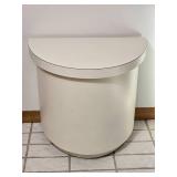 Modern Demi Lune Console Table in White Finish - Smaller