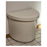 Modern Demi Lune Console Table in White Finish - Smaller