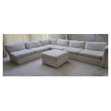 Large Modular Sectional Sofa with Ottoman
