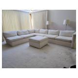 Large Modular Sectional Sofa with Ottoman