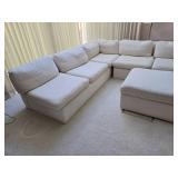Large Modular Sectional Sofa with Ottoman
