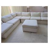 Large Modular Sectional Sofa with Ottoman