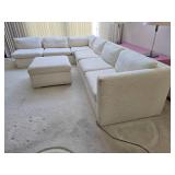 Large Modular Sectional Sofa with Ottoman