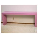 Modern Pink Console or Sofa Table