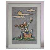 Fine Art Figurative Print - Violin Player