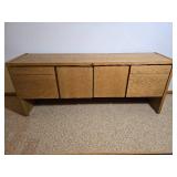 Kimball Modern Oak Office Storage Cabinet Console