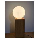 Modern Wood and Glass Accent Lamp