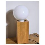 Modern Wood and Glass Accent Lamp