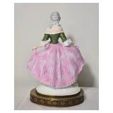 Vintage Porcelain Lady Figurine on Decorative Base